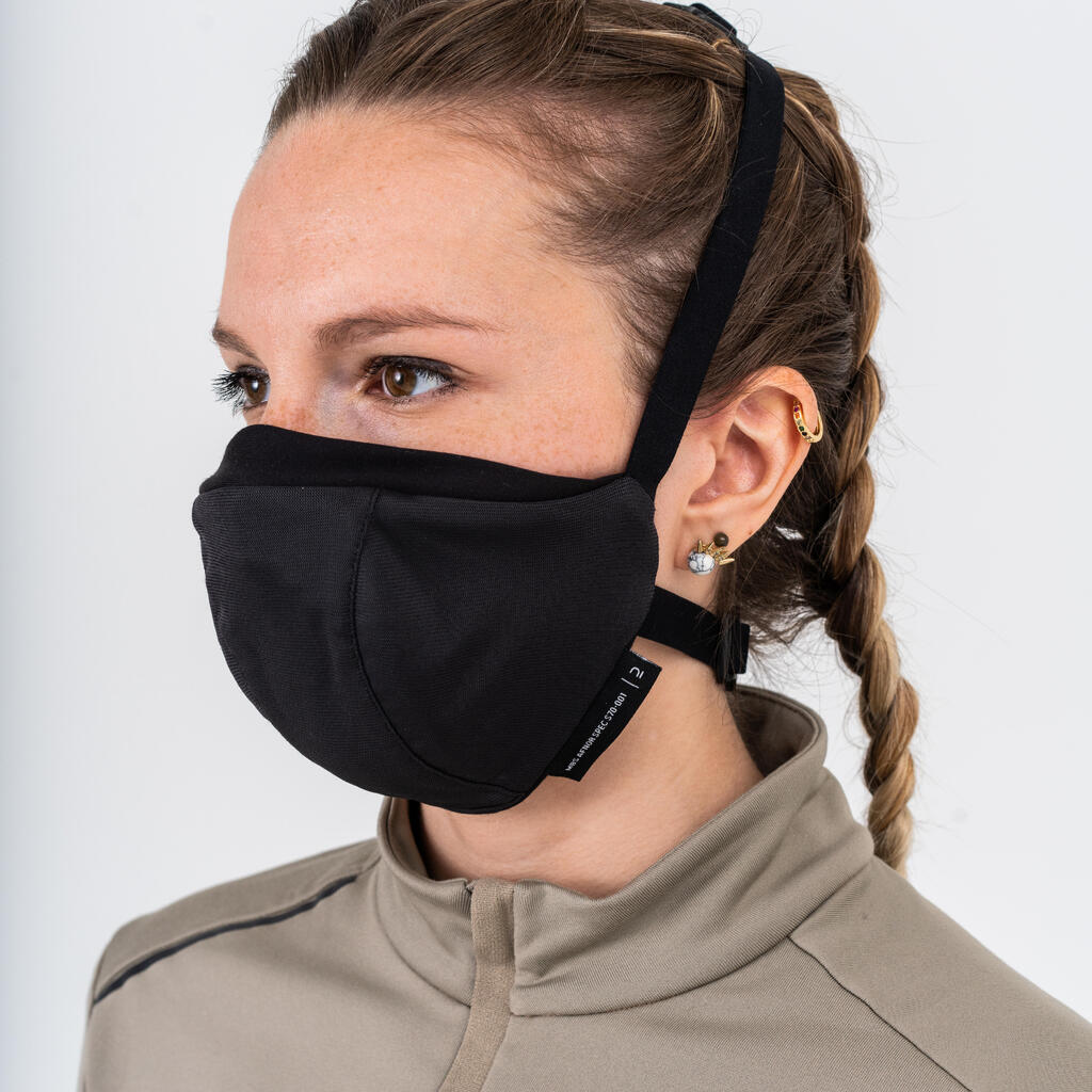 MBS REUSABLE COVID-19 SPORTS BARRIER MASK - BLACK